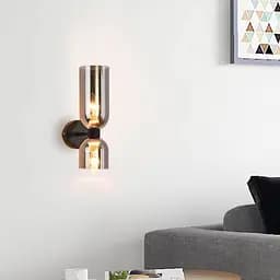 Незвичайне бра із двостороннім світлом 33х14 см Line F Арт. WJ1805/2 BK|GR