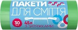 Пакеты для мусора Добра господарочка, с затяжками, 45 л, 30 шт. (4820086521901)