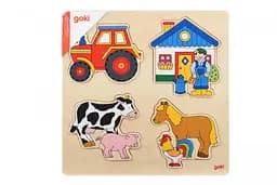 Пазл-вкладиш Goki Ферма, 12 елементів (57902G) - мініатюра 5