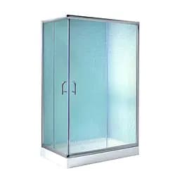 Душевая кабина Lidz Wawel SC100x80.SAT.LOW. FR, стекло Frost 5 мм + Lidz Душевой поддон Kapielka ST100x80x14, Универсальная, матовая