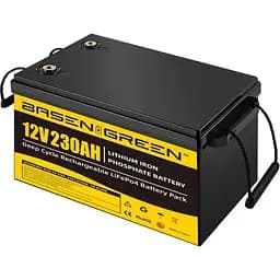 Акумулятор Basen Green LiFePO4 12V 12.8V/230Ah/2944Wh [BG-12230] [125466] - мініатюра 2