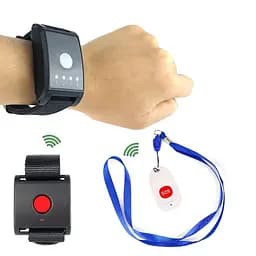 Бездротова система виклику медперсоналу, медсестри для літніх людей Retekess F4411A з 2-х кнопок + годинник - приймач (100395)