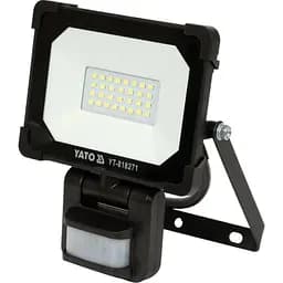 Прожектор Yato SMD LED датчик руху 20 Вт 230 В 1900 лм 30 діодів чорний (YT-818271)