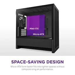 Корпус NZXT H3 Flow Tempered Glass без БЖ Black (CC-H31FB-01) - мініатюра 5