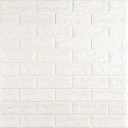 3D панель самоклеящийся кирпич 700х770х5мм Белый Матовый (001-5M) SW-00000587