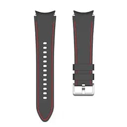 Ремінець для Samsung Galaxy Watch 5 40mm - чорно-червоний ширина кріплення 20мм силікон Watchbands RLine (W44-0WB46754240) - мініатюра 5