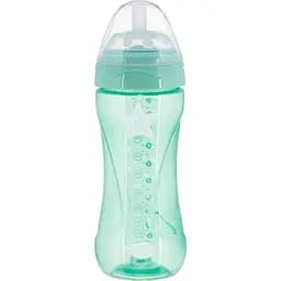 Дитяча пляшечка Nuvita 6052 Mimic Cool антиколікова 4+ 330 мл зелена NV6052GREEN