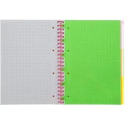 Зошит на пружині Buromax Neon А4 (210x297) 120 аркушів 3 PVC рожевий (BM.24349911-10) - мініатюра 5