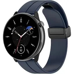 Ремінець DK CDK для Garmin Venu Sq / Sq Music 20mm Silicone Sport Magnetic (016443) (dark blue) - мініатюра 2