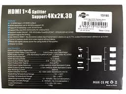 HDMI сплиттер 1×4 Atcom HDMI 4 портов поддержка UHD 4K - мініатюра 3