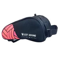 Велосумка на раму West Biking YP0707373 22х9х6,5 см 1 л чорно-рожевий (G0001973) - мініатюра 8