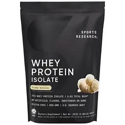 Протеїн Sport Research Whey Protein Isolate Creamy Vanilla 940 г