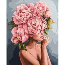 Картина по номерам Brushme Прикосновение пионов 40x50 см