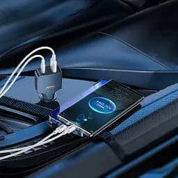 Автомобільний зарядний пристрій Remax RCC326 USB/Type-C QC PD 100W синьо-чорний - мініатюра 2