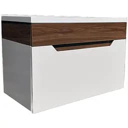 Тумба Мойдодир Colibri 70-А з умивальником Cosmo 70 підвісна французський горіх з білим Венге