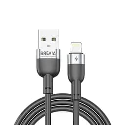 Кабель Brevia USB to Lightning 2,4A 1,2 м, черный ZIP (52120BULZ1)