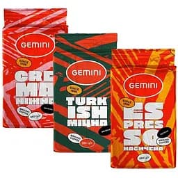 Де густационный кофейный набор молото го кофе Gemini 3 шт по 250 г