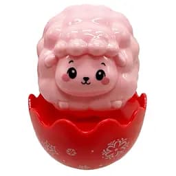 Дитяча неваляшка "Овечка" Bambi 657-55(Pink) 7,5 см, брязкальце