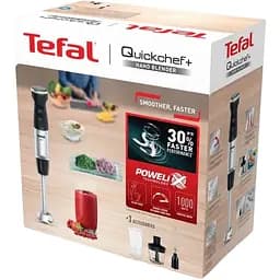 Блендер заглибний 3в1 Tefal Quickchef+ 1000 Вт чаша 800 мл чопер 500 мл турборежим сріблясто-чорний (HB673830) - мініатюра 4