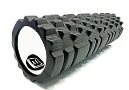 Массажный ролик EasyFit Grid Roller 45 см v.2.1 Черный (EF-2027-BK)