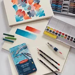 Склейка для акварелі Inktense 23х31см 300г/м2 20л 100% бавовна Derwent - мініатюра 7