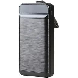 Зовнішній АКБ зарядний XO PR156 портативний акумулятор з лампою 30000 mAh чорний