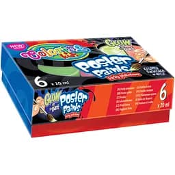 Гуаш Colorino Poster paints світиться в темряві 6 кольорів (42635PTR)