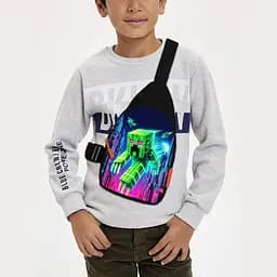 Сумка через плечо детская Minecraft Крипер 29х17 см сумка слинг для мальчика (02097)