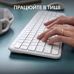 Комплект (клавіатура, миша) бездротовий Logitech Signature Slim Combo MK950 OffWhite (920-012491) - мініатюра 6