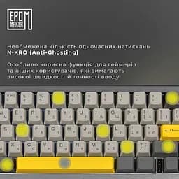 Клавіатура Epomaker EK68 Flamingo Black механічна бездротова (EK68-B-F) - мініатюра 9