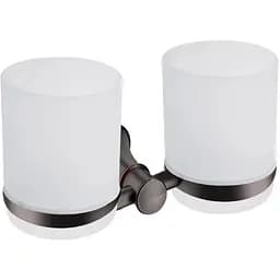 Склянка для зубних щіток подвійна Imprese Podzima Zrala ZMK02170824 чорний