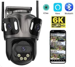 Вулична WiFi камера Besder 85  9Мп  3 об'єктиви Zoom 6-кратний  IcSee
