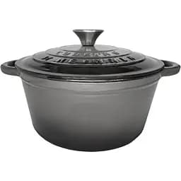 Кастрюля с крышкой Heinner Marble Grey чугунная эмалированная серый мрамор (HR-ZVC-C22)