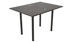 Обеденный раскладной стол-формер Берта Ferrum-decor 750x1200x900 Черный металл ДСП Венге Магия 16 мм (FRD-105592)