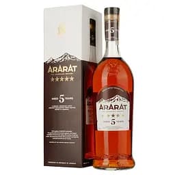 Бренді Арарат 5 зірок, в коробці, 40%, 0,7 л (193087)
