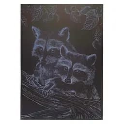 Гравюра А4 "Енот" Danko Toys ГрА4-16с эконом вариант в пакете 29,7х21 см