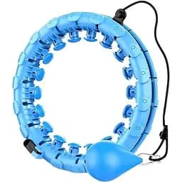 Хула-хуп для схуднення живота з вантажем Intelligent hulahoop Синій, масажний обруч для талії - мініатюра 9