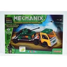 Металлический конструктор с электромотором Zephyr "MECHANIX" Тягач (353элм/5мод)