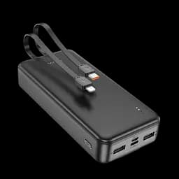 Повербанк чорний зовнішній акумулятор Power bank HOCO J118A Speed energy 20000mAh