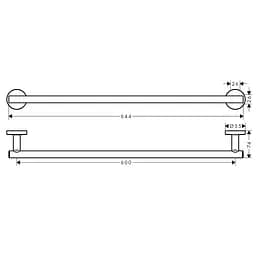 Тримач для рушника Hansgrohe Logis 41716000 Хром - мініатюра 2