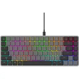 Клавіатура GamePro Red Swich Low Profile RGB USB Dark Gray дротова (MK141R)