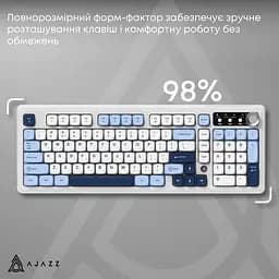 Клавіатура бездротова Ajazz AF98 Plus Glacier Blue (AF98-PLUS-GB) - мініатюра 5