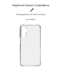 Прозрачный чехол для Samsung Galaxy A15 5G (A156)/A15 4G (A155) с защитой камеры и усиленными бортами, тонкий, силиконовый, бесцветный, ударопрочный, противоударный бампер с закрытой камерой, ArmorStandart (ARM72541) - мініатюра 2