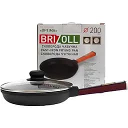 Сковорода Brizoll Optima-Bordo с чугунной крышкой 20х3.5 см (O2035-P2-C)