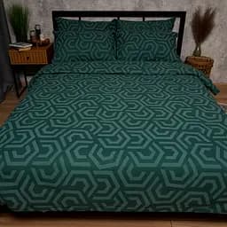 Підковдра Moon&Star Бязь Gold Люкс Emerald Maze Полуторна Євро 160x220 см - мініатюра 2