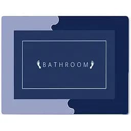 Суперпоглинаючий килимок у ванну Stenson прямокутний 150х120 см темно-синій (35814)