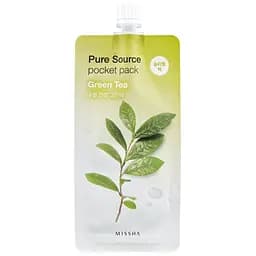 Нічна маска для обличчя з зеленим чаєм Missha Pure Source Pocket Pack Green Tea 10 мл