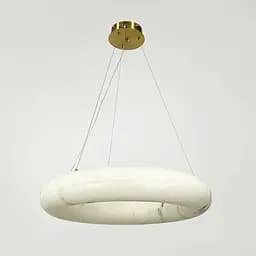 Підвісна кільцева люстра з ефектом мармуру Ø 60 см | Line F | Арт. MJ363-600