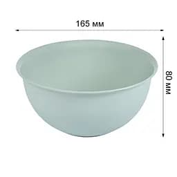 Миска Stars Plast кругла матова сіра 1 л (94207/сір) - мініатюра 2