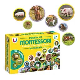 Дитячий магнітний набір Монтесорі "Родини тварин: ферма" DoDo Toys 200271, 36 елементів - мініатюра 6
